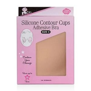 Silicone Contour Cups Adhesive Strapless Push Up Bra Reuse up to 25 times C & D